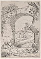 Landscape with Bridge, Anne Claude Philippe de Tubières, comte de Caylus French, Engraving