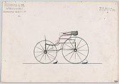 Design for Pony Phaeton, no. 3197a, Brewster & Co. American, pen and black ink, watercolor and gouache
