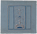 Designs for wall panels, Anonymous, French, 19th century, Pen and ink and watercolor