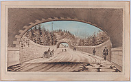 Central Park, Transverse Road No. 2, E. P.  American, Pen and ink, brown wash and watercolor