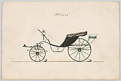 Design for Pony Phaeton, no. 3248, Brewster & Co. American, Pen and black ink, watercolor and gouache with gum arabic