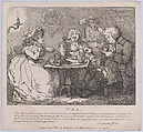 Tea (Picturesque Beauties of Boswell, Part the First), Thomas Rowlandson British, Etching