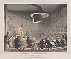Drawing from Life at the Royal Academy, Somerset House, Thomas Rowlandson  British, Hand-colored etching and aquatint