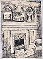 Fireplace and Paneled Wall, Office of Arthur Little, Arthur Little  American, Pen and ink