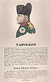 Napoleon, Thomas Rowlandson British, Hand-colored etching, letterpress