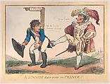 A Spanish Pass-Port to France!!, Thomas Rowlandson British, Hand-colored etching