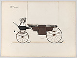 Design for Landau, No. 3044, Brewster & Co. (American, New York), Pen and black ink, watercolor and gouache with gum arabic and metallic ink