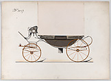 Design for Landau, No. 3047, Brewster & Co. (American, New York), Watercolor and ink