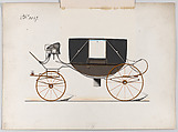 Design for Landau, No. 3047, Brewster & Co. (American, New York), Watercolor and ink