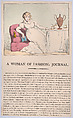 A Woman of Fashion's Journal, Thomas Rowlandson British, Hand-colored etching and letterpress