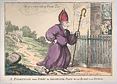 A Pilgrimage from Surry to Gloucester Place or the Bishop is an Extacty, Thomas Rowlandson  British, Hand-colored etching
