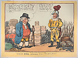 John Bull Arming The Spaniards, Thomas Rowlandson British, Hand-colored etching