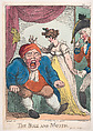 The Bull and Mouth, Thomas Rowlandson  British, Hand-colored etching; reprint
