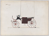 Design for Landaulet, no. 3150, Brewster & Co. (American, New York), Watercolor and ink
