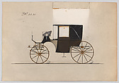 Landaulet # 3231, Brewster &amp; Co. (American, New York), Pen and black ink, watercolor and gouache with gum arabic