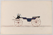 Design for Drop Center Vis-à-vis (unnumbered), Brewster & Co.  American, Graphite, pen and black ink, watercolor and gouache with gum arabic