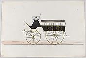 Design for Wagonette (unnumbered), Brewster & Co.  American, Pen and black ink, watercolor and gouache with gum arabic.