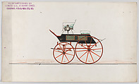 Design for Game Wagon (unnumbered), Brewster & Co.  American, Pen and black ink, watercolor and gouache with gum arabic