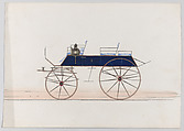 Design for Platform Wagon (unnumbered), Brewster & Co.  American, Pen and black ink, watercolor and gouache with gum arabic