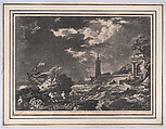 A Sea Storm, Joseph Vernet French, Mezzotint with some etching