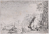 Harbor and Fishermen, Joseph Vernet  French, Etching