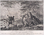 The Turc Who Watches Fishing, Joseph Vernet  French, Engraving