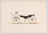 Design for Vis-A-Vis Carriage, Anonymous, French, 19th century French, Hand colored Lithograph with gum arabic