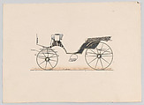 Design for Cabriolet Carriage, Anonymous, French, 19th century  French, Lithograph with gum arabic
