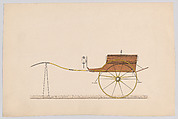 Design for Village Cart, Anonymous, French, 19th century  French, Hand colored lithograph with gum arabic
