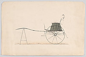 Design for Gig, Anonymous, French, 19th century French, Lithograph with gum arabic