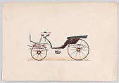 Design for Cabriolet Carriage, Anonymous, French, 19th century  French, Hand colored lithograph with gum arabic.