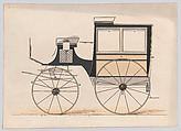 Design for Open Bus or Private Omnibus, Anonymous, French, 19th century  French, Hand colored lithograph with gum arabic