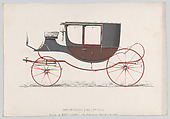 Design for Coach or Berlin/D'Orsay, Anonymous, French, 19th century  French, Hand colored lithograph