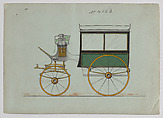 Design for Omnibus or Wagonette, no. 4052, Brewster & Co.  American, Pen and black ink, watercolor and gouache with gum arabic
