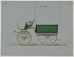 Design for Omnibus or Wagonette, no. 3956, Brewster & Co. (American, New York), Pen and black ink, watercolor and gouache, with gum arabic