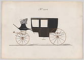 Coach #3100, Brewster & Co.  American, Pen and black ink, watercolor and gouache, with scant gum arabic