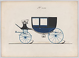 Coach #3101, Brewster & Co.  American, Pen and black in, watercolor and gouache