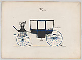 Coach #3105, Brewster & Co.  American, Pen and black ink, watercolor and gouache with gum arabic