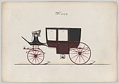 Coach #3133, Brewster & Co.  American, Pen and black ink, watercolor and gouache, with gum arabic and metallic ink