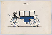 Coach #3134, Brewster & Co.  American, Pen and black ink, watercolor and gouache with gum arabic and metallic ink
