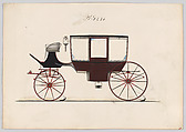 Coach #3236, Brewster & Co.  American, Pen and black ink, watercolor and gouache with gum Arabic