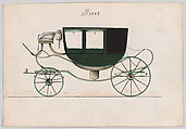 Coach #3289, Brewster & Co.  American, Pen and black ink, watercolor and gouache with gum arabic
