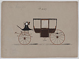 Coach #3587, Brewster & Co.  American, Pen and black ink, watercolor and gouache with gum arabic