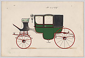 Coach #4093, Brewster & Co. American, Pen and black ink, watercolor and gouache with gum arabic