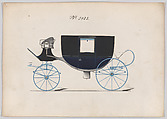 Coach #3083, Brewster & Co.  American, Pen and black ink, watercolor and gouache