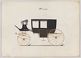 Coach #3084, Brewster & Co.  American, Pen and black ink, watercolor and gouache
