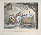 The Old Woman and the Two Maids, plate no. 118 from "Fables choisies de La Fontaine ornées de figures lithographiques...", Horace Vernet  French, Lithograph; second state of three