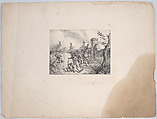 Infantry attacking a barrier wall, Horace Vernet French, Lithograph; only state