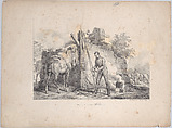 Military Cooking, Horace Vernet French, Lithograph; only state