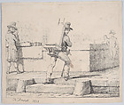 The Carrier of Lithographic Stones, Horace Vernet  French, Lithograph; first state of three